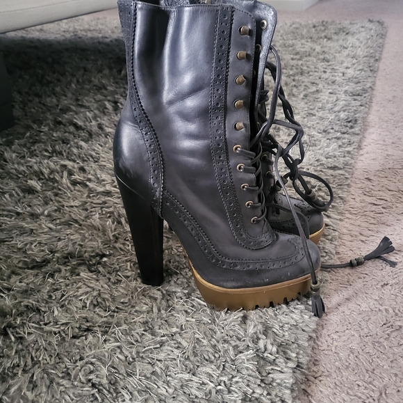 William Rast Perfed Lace Up Boots - Picture 1 of 5